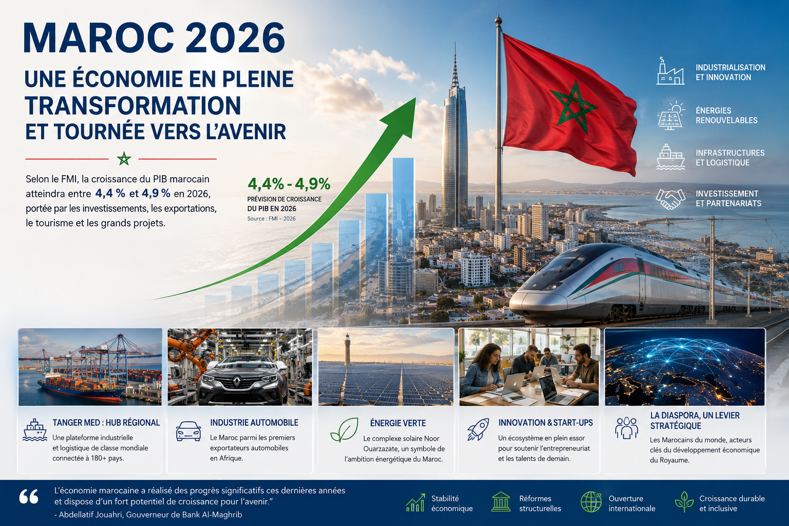Le Maroc en 2026 : une économie en pleine transformation et tournée vers l’avenir