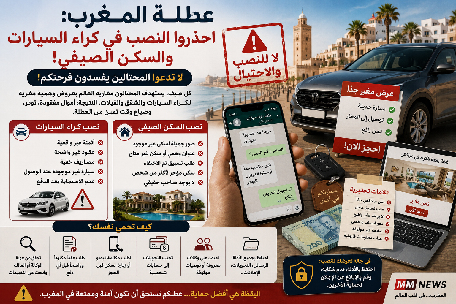 عطلة المغرب: حين يتحول كراء السيارات والسكن الصيفي إلى فخاخ لمغاربة العالم